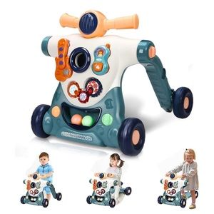 Kirumie Baby Walker 6 in 1 Sit to Stand Activity Center w/ Music & Lights NEW